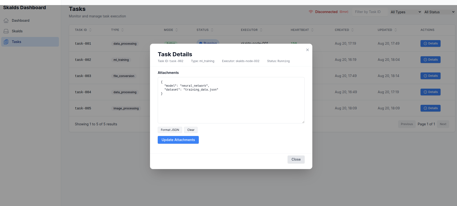 TaskWorker Detail